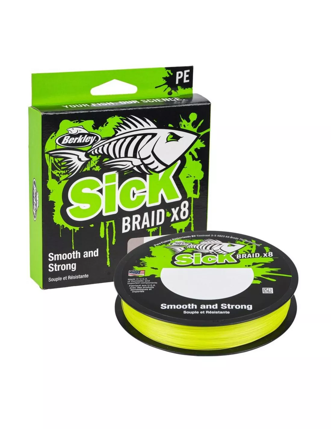 BERKLEY SICK BRAID - FLAME GREEN (150 MTR) 3 BERKLEY SICK BRAID - FLAME GREEN (150 MTR)