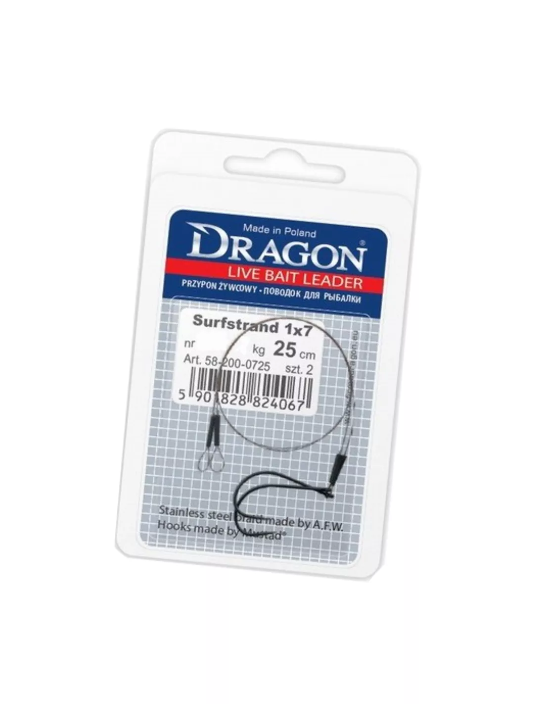 DRAGON DEADBAIT LEADERS SURFSTRAND (2 PCS) 3 DRAGON DEADBAIT LEADERS SURFSTRAND (2 PCS)