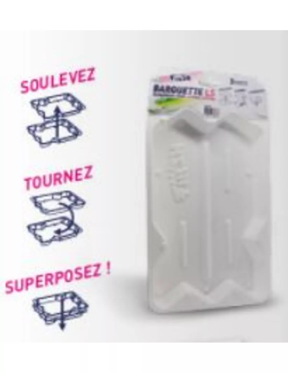 FIIISH STACKABLE TRAYS (2) WHITE 3 FIIISH STACKABLE TRAYS (2) WHITE