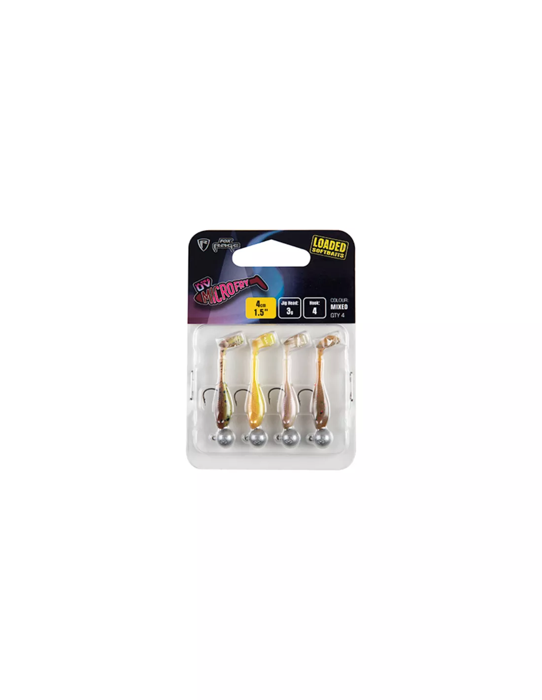 FOX RAGE MICRO FRY UV LOADED (4 PCS) 3 FOX RAGE MICRO FRY UV LOADED (4 PCS)