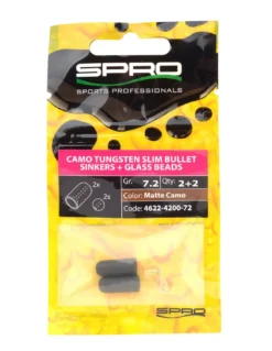 SPRO CAMO TUNGSTEN SLIM BULLET SINKERS - MATTE CAMO