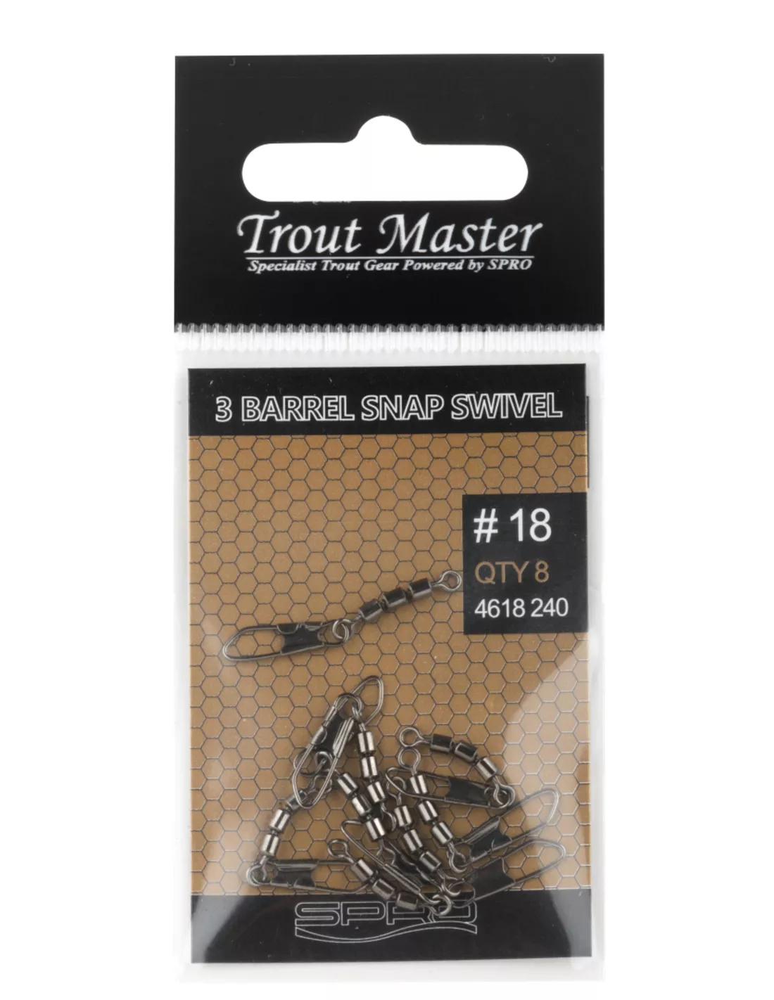 SPRO TROUT MASTER 3 BARREL SNAP SWIVELS 3 SPRO TROUT MASTER 3 BARREL SNAP SWIVELS